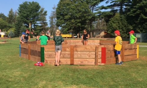 gaga ball pit camping activity